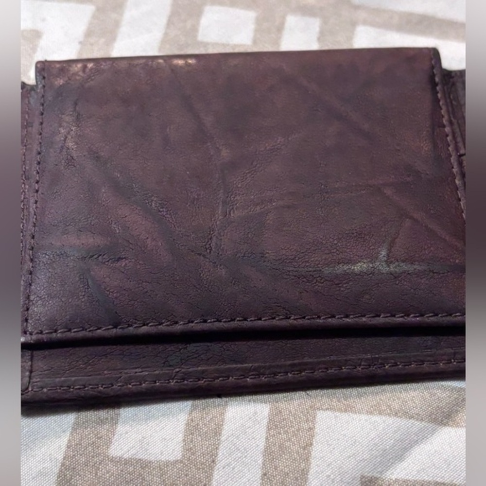 Buxton Dark Brown Dakota Leather wallet Vintage